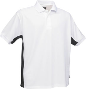 polo matiere polyester Blanc