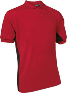 polo matiere polyester Rouge