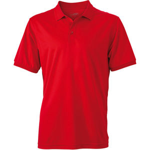 polo micro polyester homme Rouge