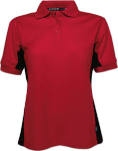 polo pique femme polyestere  Rouge