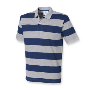 polo rugby personnalisable Gris chiné Marine