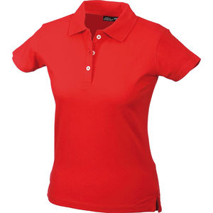polo stretch femme entreprise  Rouge
