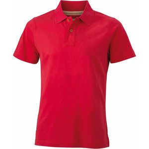 polo vintage homme Rouge