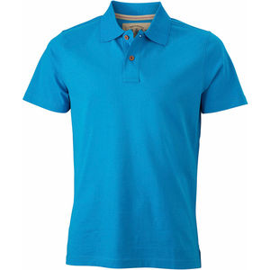 polo vintage homme Turquoise