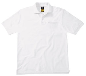 Textile publicitaire : Blended Pocket Polo Blanc 2