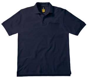 Textile publicitaire : Blended Pocket Polo Marine 1