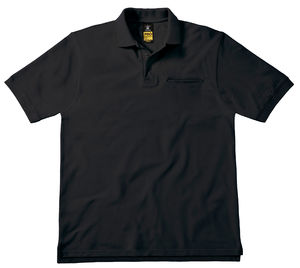 Textile publicitaire : Blended Pocket Polo Noir 1