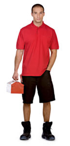 Textile publicitaire : Blended Pocket Polo Rouge 1