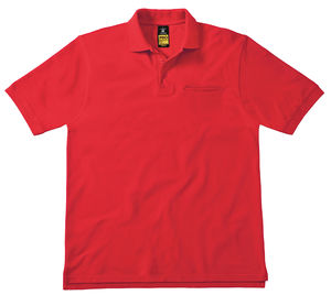 Textile publicitaire : Blended Pocket Polo Rouge 2