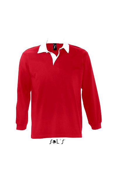 Polo ROUGE homme - Manches longues