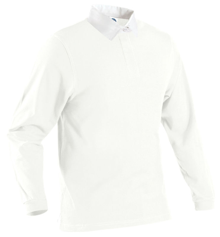 Classic Rugby Shirt | Polo manches longues personnalisé pour homme Blanc