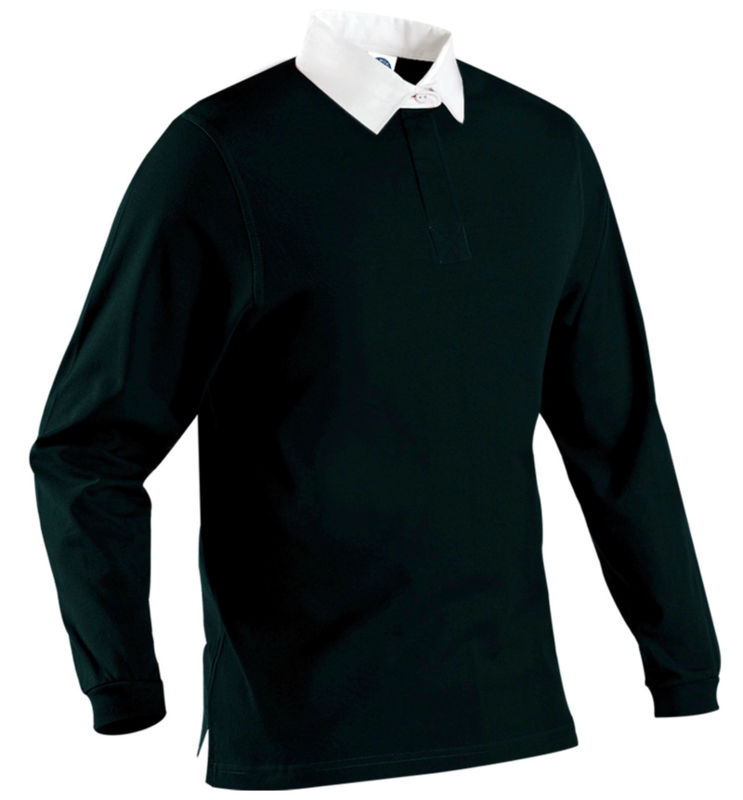 Classic Rugby Shirt | Polo manches longues personnalisé pour homme Noir