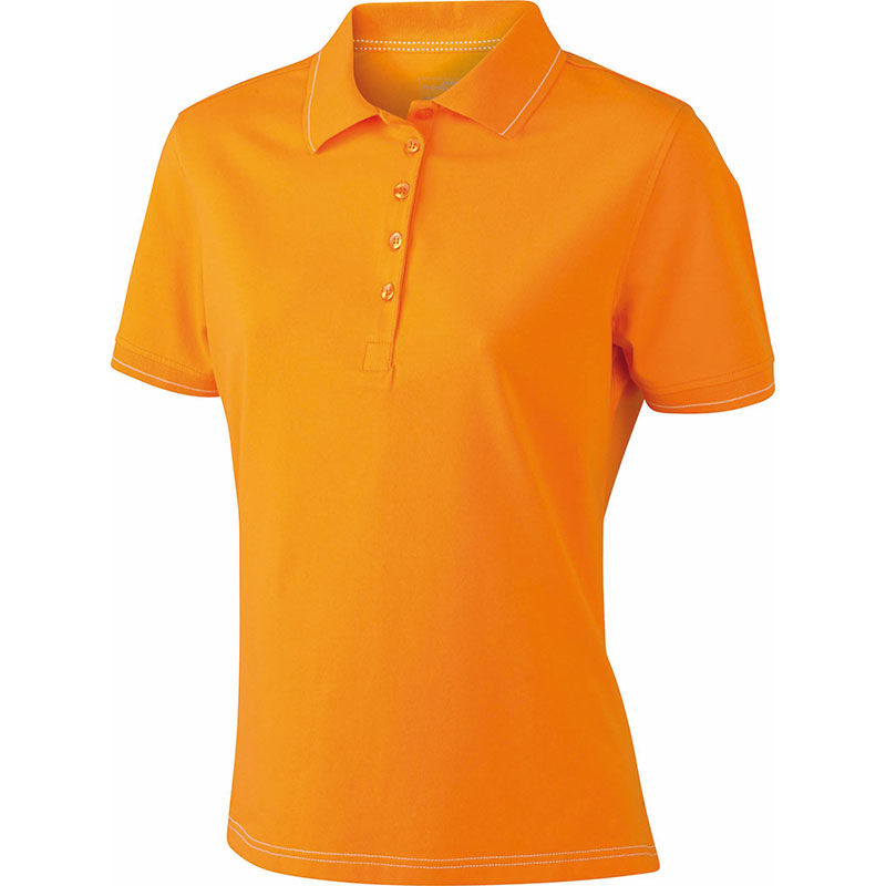 Cyve | Polo manches courtes publicitaire pour femme Orange Blanc