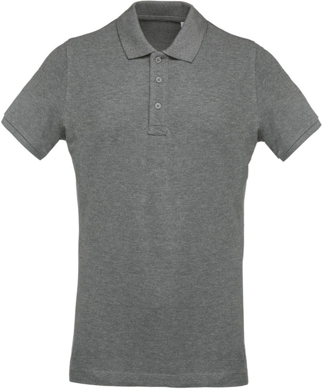 Foovoo | Polo manches courtes publicitaire pour homme Gris Oxford