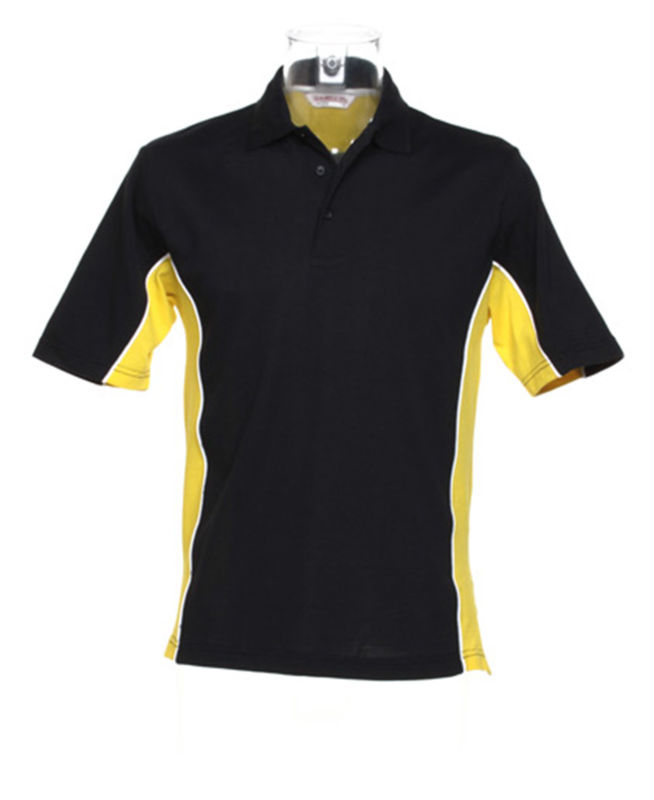 Gamegear Track | Polo manches courtes personnalisé pour homme Noir Jaune 1