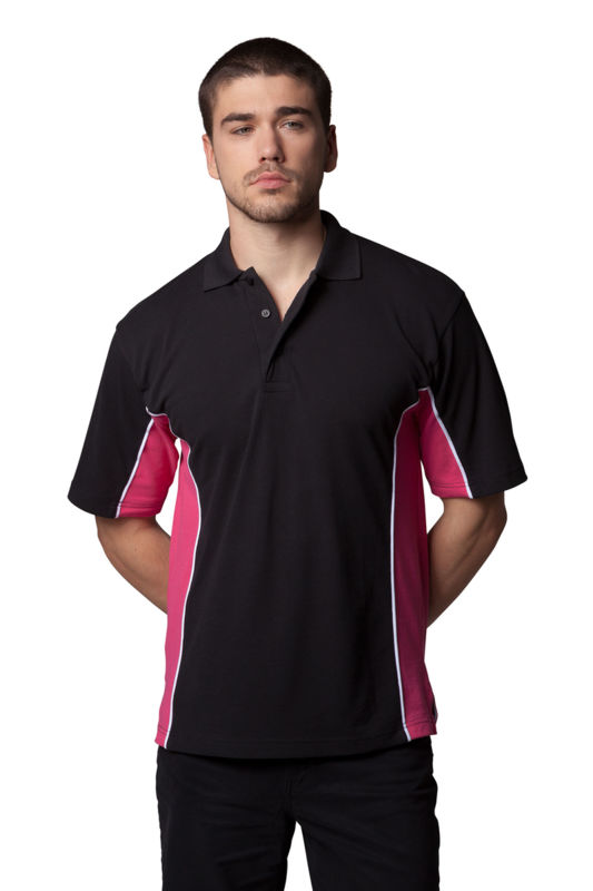 Gamegear Track | Polo manches courtes personnalisé pour homme Noir Rouge 1