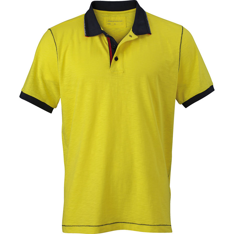 Juxo | Polo manches courtes publicitaire pour homme Jaune