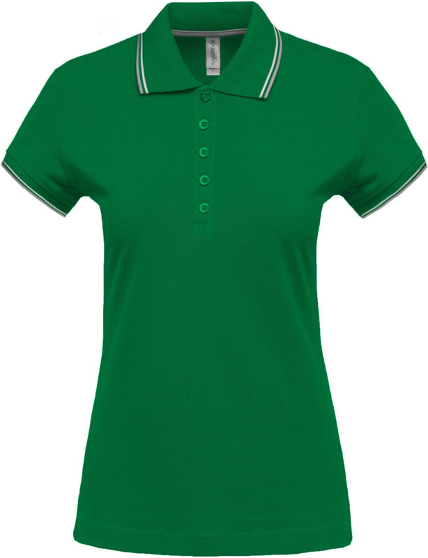 Kariban Iii | Polo manches courtes publicitaire pour femme Vert Kelly Gris Clair Blanc