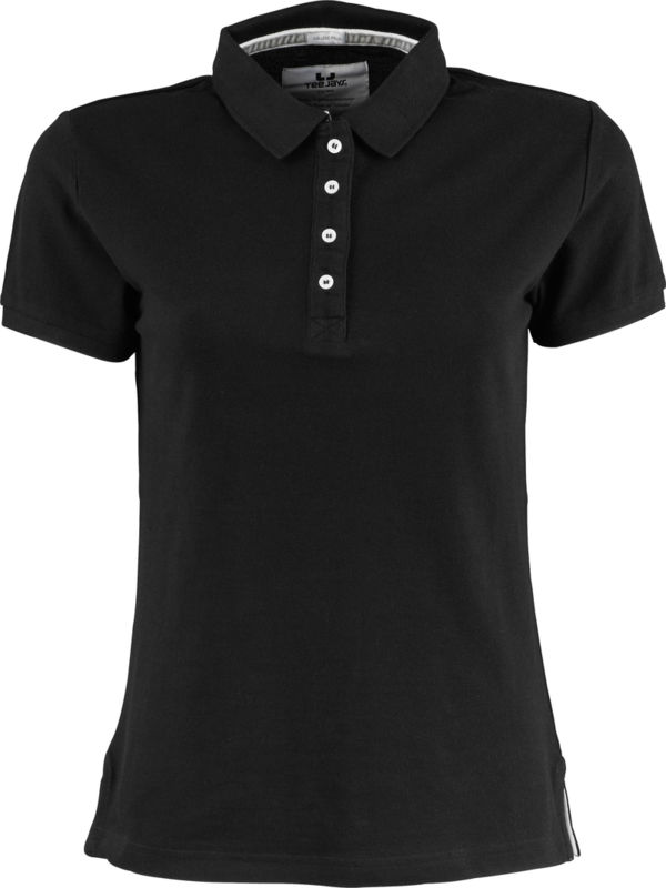 Ladies College | Polo manches courtes publicitaire pour femme Noir 1