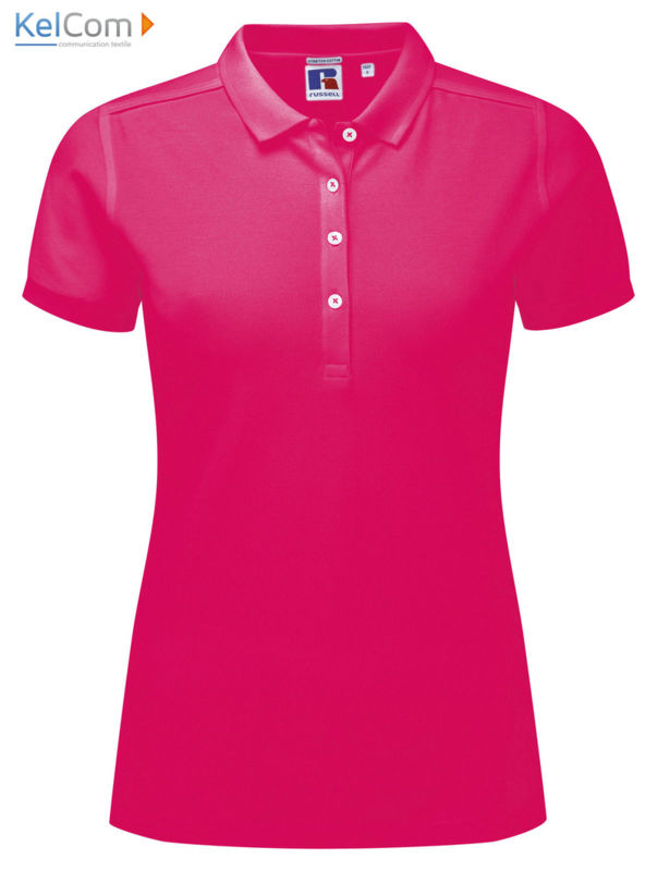 Looki | Polo manches courtes publicitaire pour femme Fuchsia 1