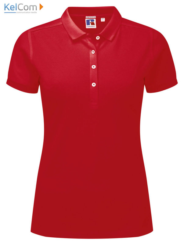 Looki | Polo manches courtes publicitaire pour femme Rouge 1