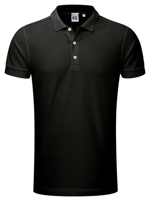 Men'S Stretch | Polo manches courtes personnalisé pour homme Noir 1