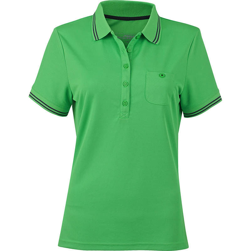 Nooqoo | Polo manches courtes publicitaire pour femme Vert Carbone