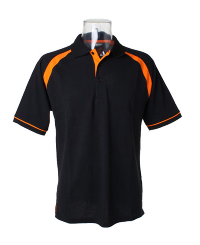 Oak Hill | Polo manches courtes publicitaire pour homme Noir Orange 1