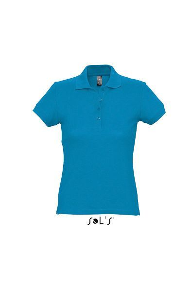 Passion | Polo manches courtes personnalisé pour femme Aqua