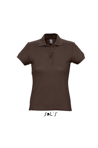 Passion | Polo manches courtes personnalisé pour femme Chocolat