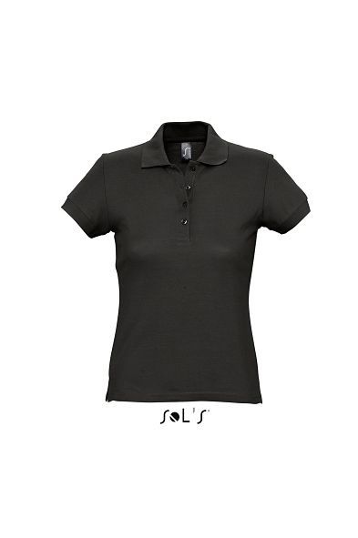 Passion | Polo manches courtes personnalisé pour femme Noir