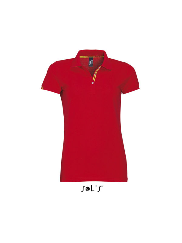 Patriot Women | Polo manches courtes personnalisé pour femme Rouge