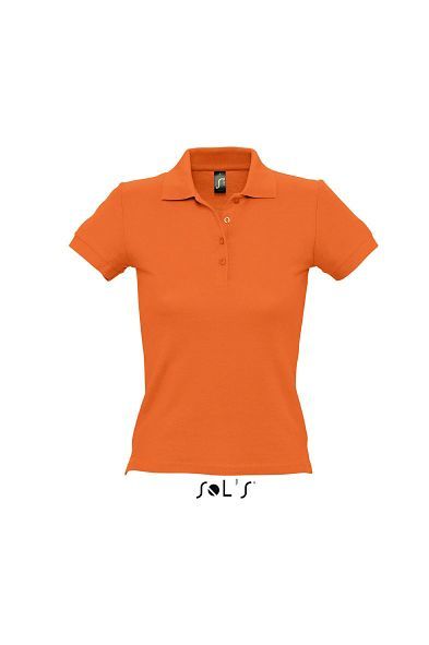 People | Polo manches courtes personnalisé pour femme Orange