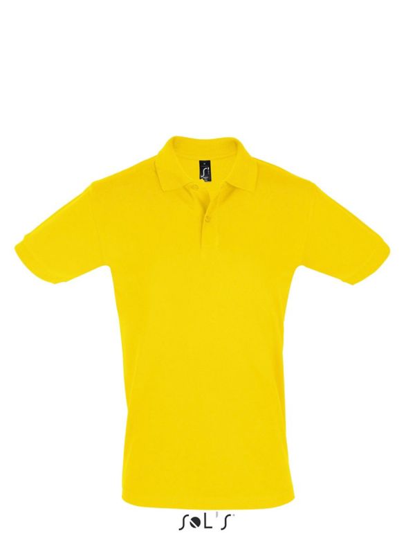 Perfect Men | Polo manches courtes publicitaire pour homme Jaune