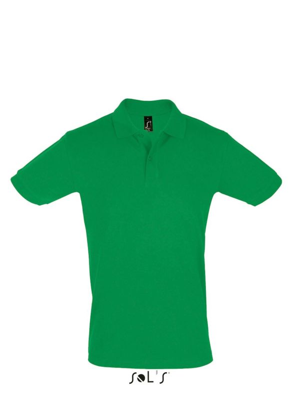 Perfect Men | Polo manches courtes publicitaire pour homme Vert Prairie