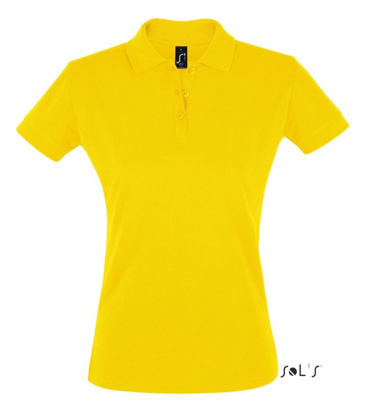 Perfect Women | Polo manches courtes publicitaire pour femme Jaune