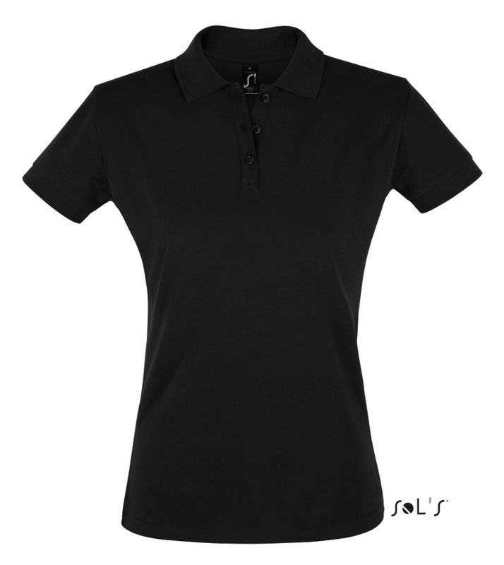 Perfect Women | Polo manches courtes publicitaire pour femme Noir