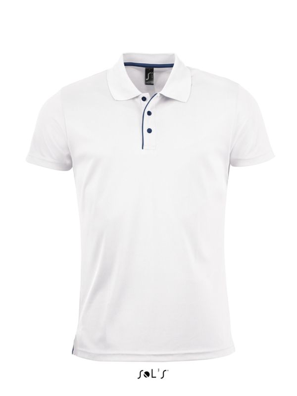 Performer Men | Polo manches courtes publicitaire pour homme Blanc