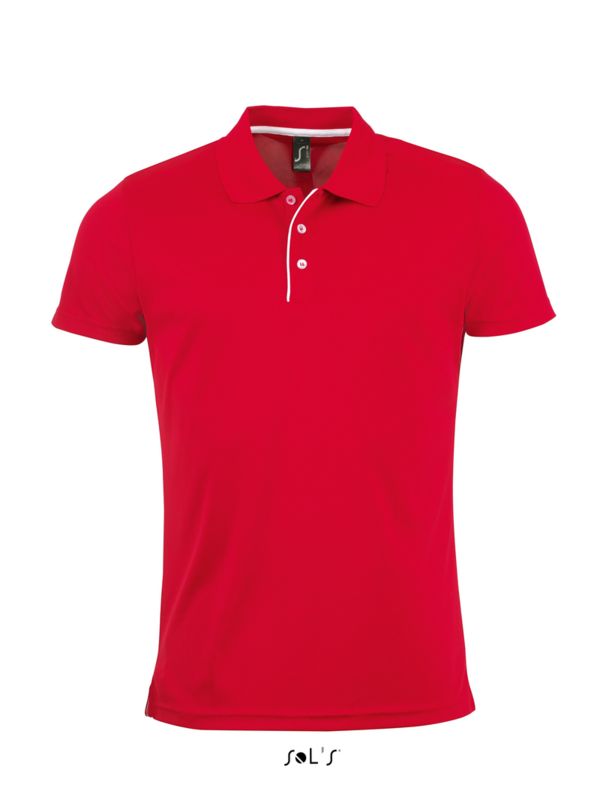 Performer Men | Polo manches courtes publicitaire pour homme Rouge