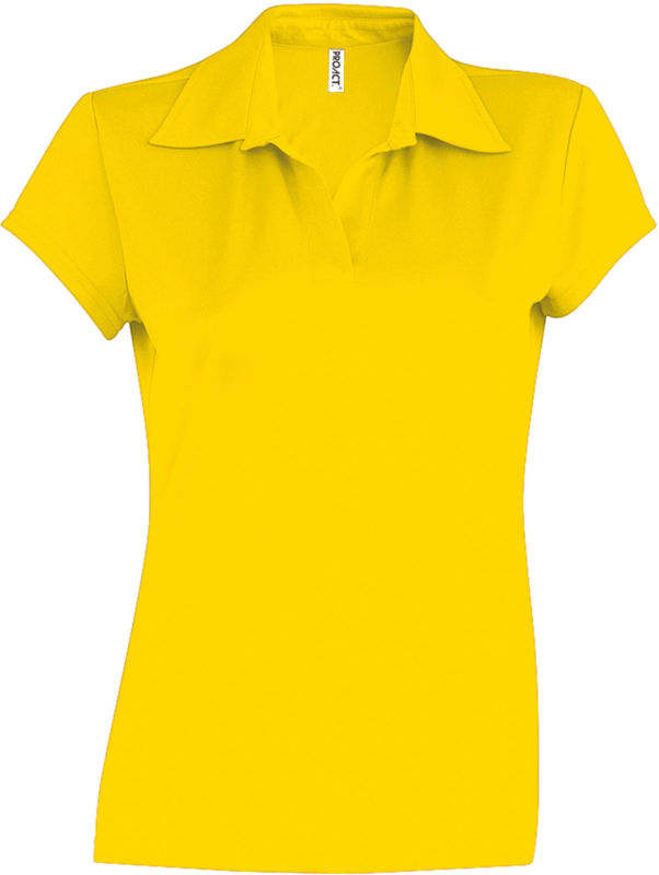 Pooffy | Polo manches courtes publicitaire pour femme Jaune