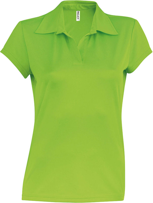 Pooffy | Polo manches courtes publicitaire pour femme Lime