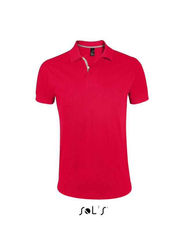 Portland Men | Polo manches courtes publicitaire pour homme Rouge