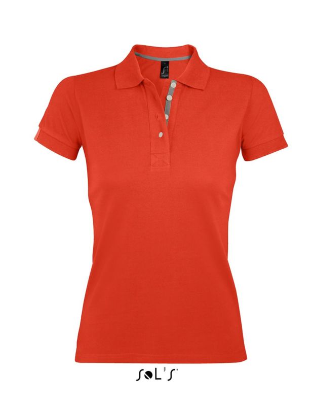 Portland Women | Polo manches courtes publicitaire pour femme Orange Brulee