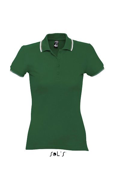 Practice Women | Polo manches courtes publicitaire pour femme Vert Golf