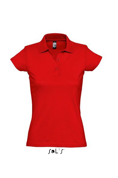 Prescott Women | Polo manches courtes personnalisé pour femme Rouge