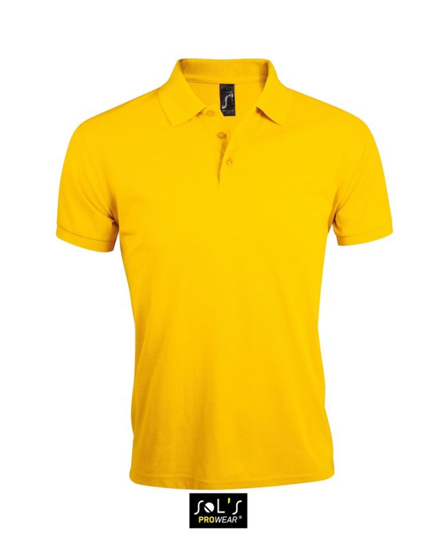 Prime Men | Polo manches courtes publicitaire pour homme Jaune