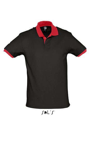 Prince | Polo manches courtes publicitaire pour homme Noir Rouge