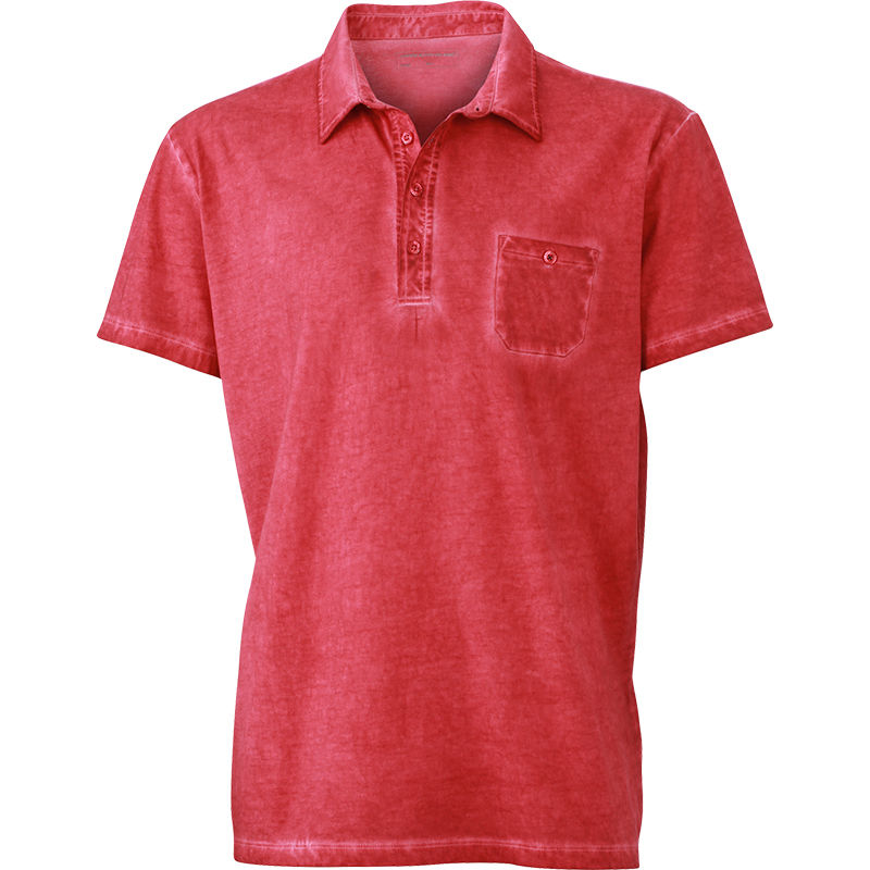 Qoffy | Polo manches courtes publicitaire pour homme Rouge