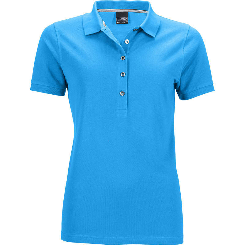 Qowa | Polo manches courtes personnalisé pour femme Bleu régatte