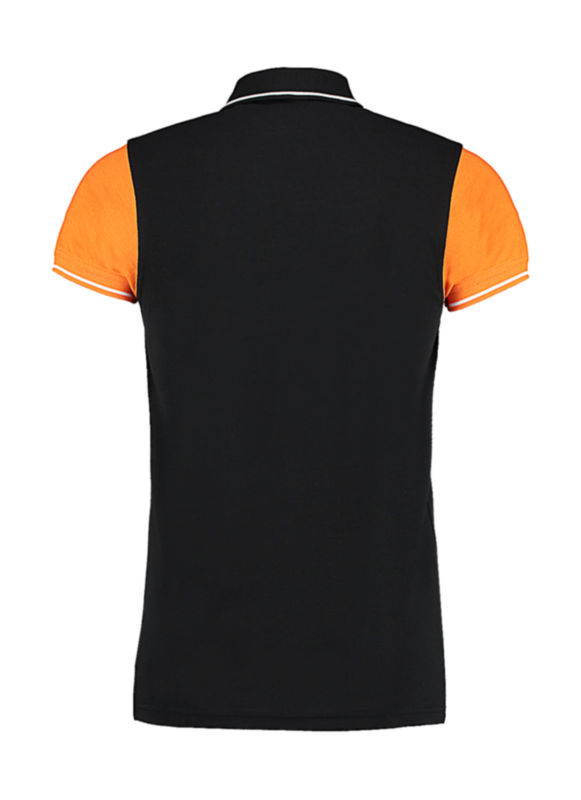 Reluki | Polo manches courtes personnalisé pour homme Noir Orange